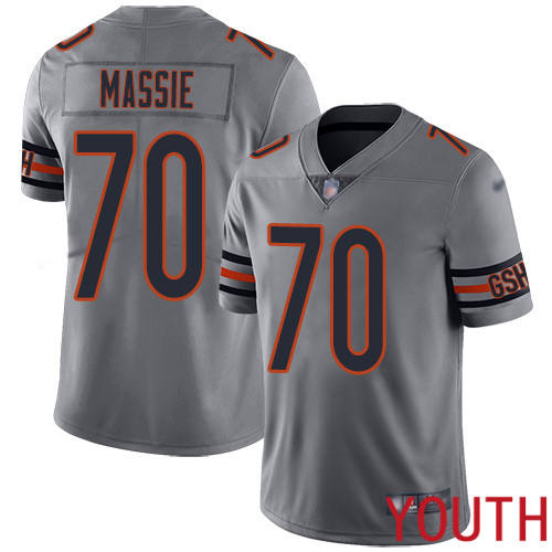 Chicago Bears Limited Silver Youth Bobby Massie Jersey NFL Football #70 Inverted Legend